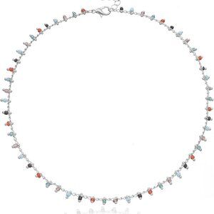 Bohemia Green Beaded Beads Choker Necklace for Women,Simple Fresh Green Beaded S